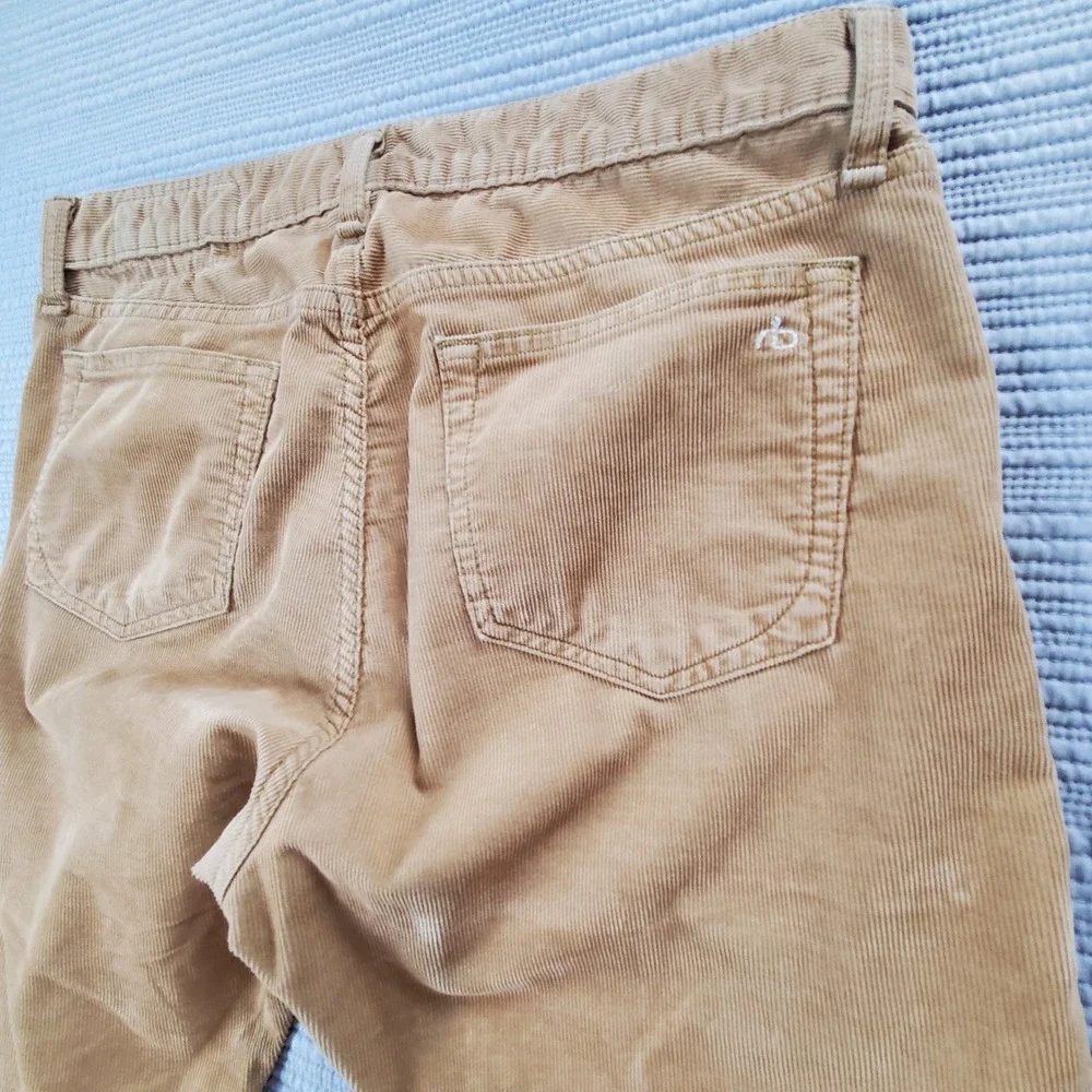 Rag & Bone Corduroy Pants Mens 33 British Khaki Camel Neutral Tone Downtown Prep